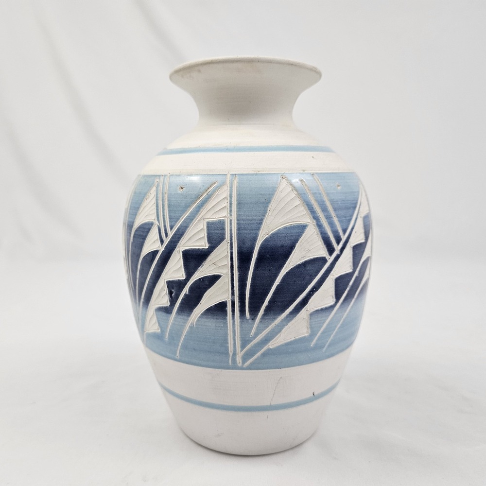 Vintage R Gonza Pottery Vase Mexican Signed Handcrafted Southwestern American - Picture 3 of 11